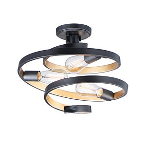  Twister Ceiling Light in Black and Gold