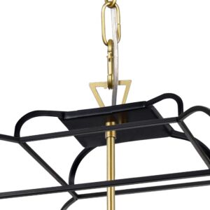CWI Lighting Tudor 6 Light Chandelier with Satin Gold -and- Black Finish