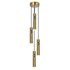 CWI Lighting Chime LED Pendant with Brass Finish