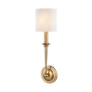 Hudson Valley Lourdes 19 Inch Wall Sconce in Aged Brass
