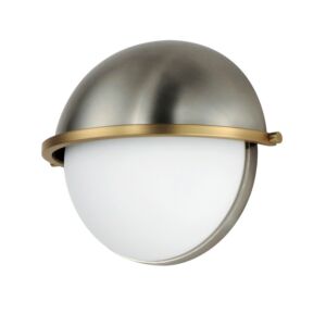 Duke 1-Light Wall Sconce in Satin Nickel with Satin Brass