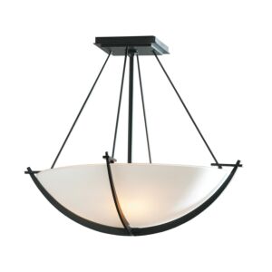Hubbardton Forge 18 Inch 3 Light Compass Small Ceiling Light in Black