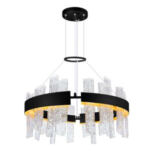 CWI Lighting Guadiana Guadiana 24-in LED Black Chandelier