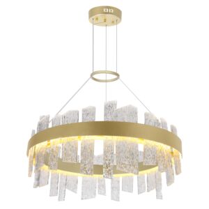 CWI Lighting Guadiana Guadiana 32-in LED Satin Gold Chandelier