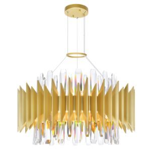 CWI Lighting Cityscape 12 Light Chandelier with Satin Gold finish