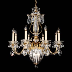 Bagatelle 8-Light Chandelier in Heirloom Gold with Clear Heritage Crystals