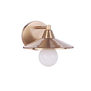 Isaac 1-Light Wall Sconce in Satin Brass