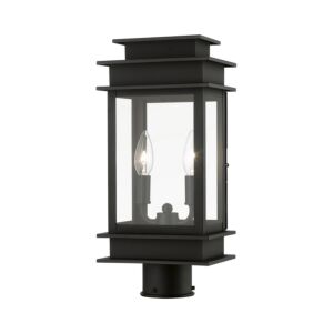Princeton 2-Light Outdoor Post Top Lantern in Black
