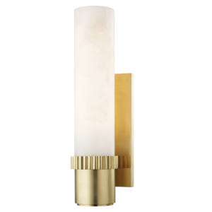 Hudson Valley Argon 15 Inch Wall Sconce in Aged Brass