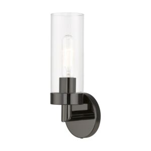 Ludlow 1-Light Wall Sconce in Black Chrome