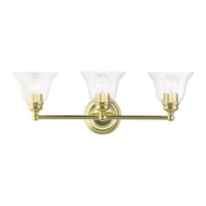 Moreland 3-Light Bathroom Vanity Sconce in Polished Brass