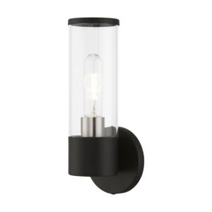 Banca 1-Light Wall Sconce in Black w with Brushed Nickel