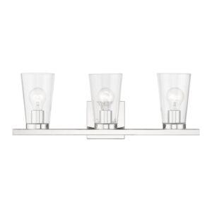 Cityview 3-Light Bathroom Vanity Sconce in Polished Chrome