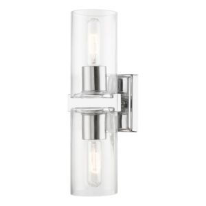Clarion 2-Light Bathroom Vanity Sconce in Polished Chrome