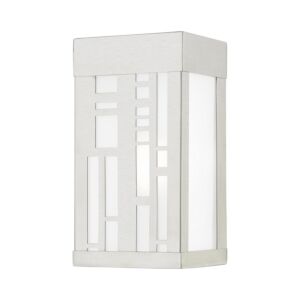 Malmo 1-Light Outdoor Wall Sconce in Brushed Nickel