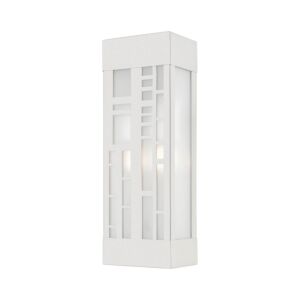 Malmo 2-Light Outdoor Wall Sconce in Brushed Nickel