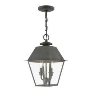 Wentworth 2-Light Outdoor Pendant in Charcoal