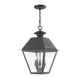 Wentworth 3-Light Outdoor Pendant in Charcoal