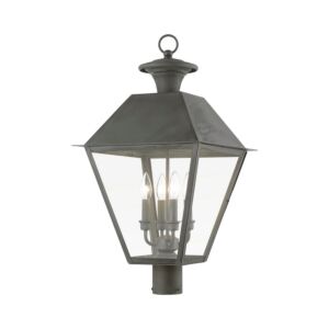 Wentworth 4-Light Outdoor Post Top Lantern in Charcoal