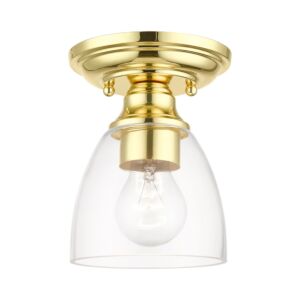 Montgomery 1-Light Semi-Flush Mount in Polished Brass