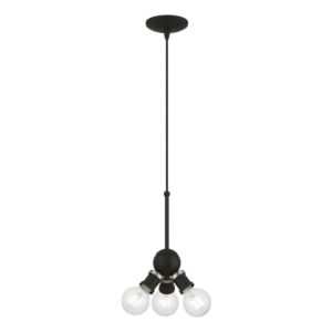 Lansdale 3-Light Pendant in Black w with Brushed Nickel