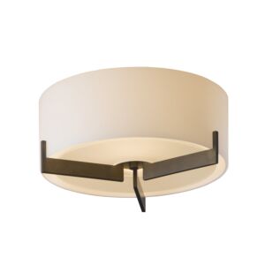 Hubbardton Forge 12 Inch Axis Ceiling Light in Dark Smoke