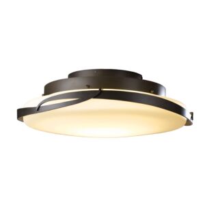 Hubbardton Forge 24 Inch Flora LED Ceiling Light in Dark Smoke