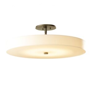 Hubbardton Forge 23 Inch Disq Large LED Ceiling Light in Dark Smoke