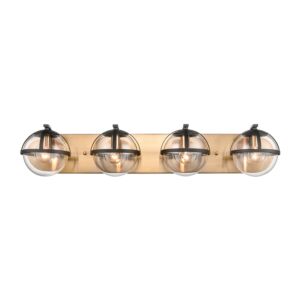 Davenay 4-Light Bathroom Vanity Light in Satin Brass