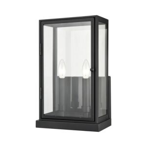 Foundation 2-Light Outdoor Wall Sconce in Matte Black