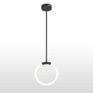 CWI Lighting Hoops 1 Light LED Pendant with Black finish