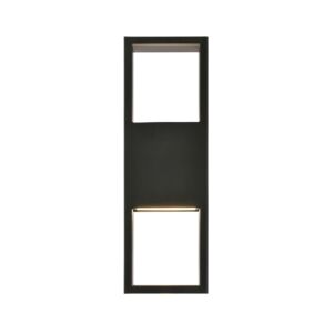 Reflection Point 1-Light LED Outdoor Wall Sconce in Matte Black