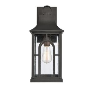 Triumph 1-Light Outdoor Wall Sconce in Textured Black
