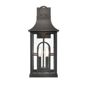 Triumph 2-Light Outdoor Wall Sconce in Textured Black
