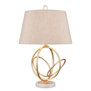 Morely 1-Light Table Lamp in Gold Leaf