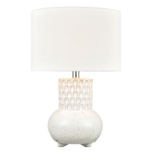 Delia 1-Light Table Lamp in White