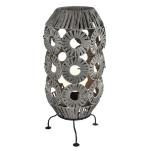 Palayan 1-Light LED Outdoor Table Lamp in Gray