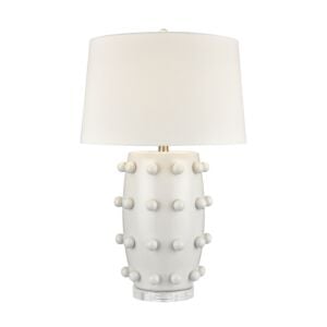 Torny 1-Light Table Lamp in White Glazed