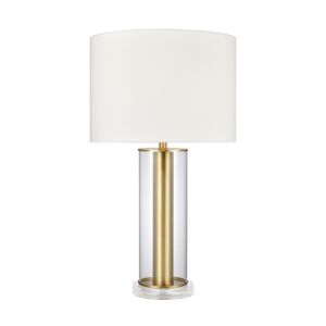 Tower Plaza 1-Light Table Lamp in Clear