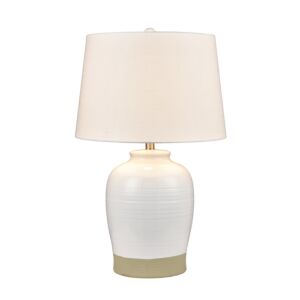 Peli 1-Light Table Lamp in White
