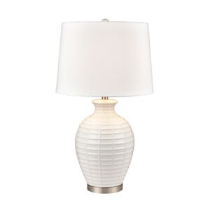 Junia 1-Light Table Lamp in White