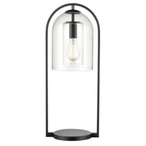 Bell Jar 1-Light Table Lamp in Matte Black