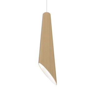 Conical 1-Light Pendant in Maple