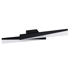 Isidro 1-Light LED Ceiling Mount in Structured Black