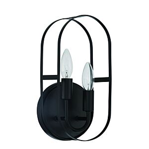 Craftmade Mindful 2-Light Wall Sconce in Flat Black