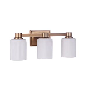 Craftmade Bretton 3-Light Bathroom Vanity Light in Satin Brass
