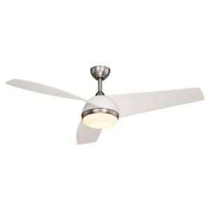Odell 1-Light 52" Hanging Ceiling Fan in Brushed Nickel and Matte White