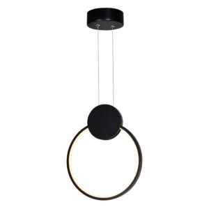 CWI Lighting Pulley Pulley 10-in LED Black Mini Pendant
