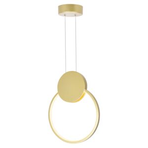 CWI Lighting Pulley Pulley 12-in LED Satin Gold Mini Pendant