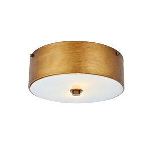 Hazen 2-Light Two light Flush Mount in vintage gold